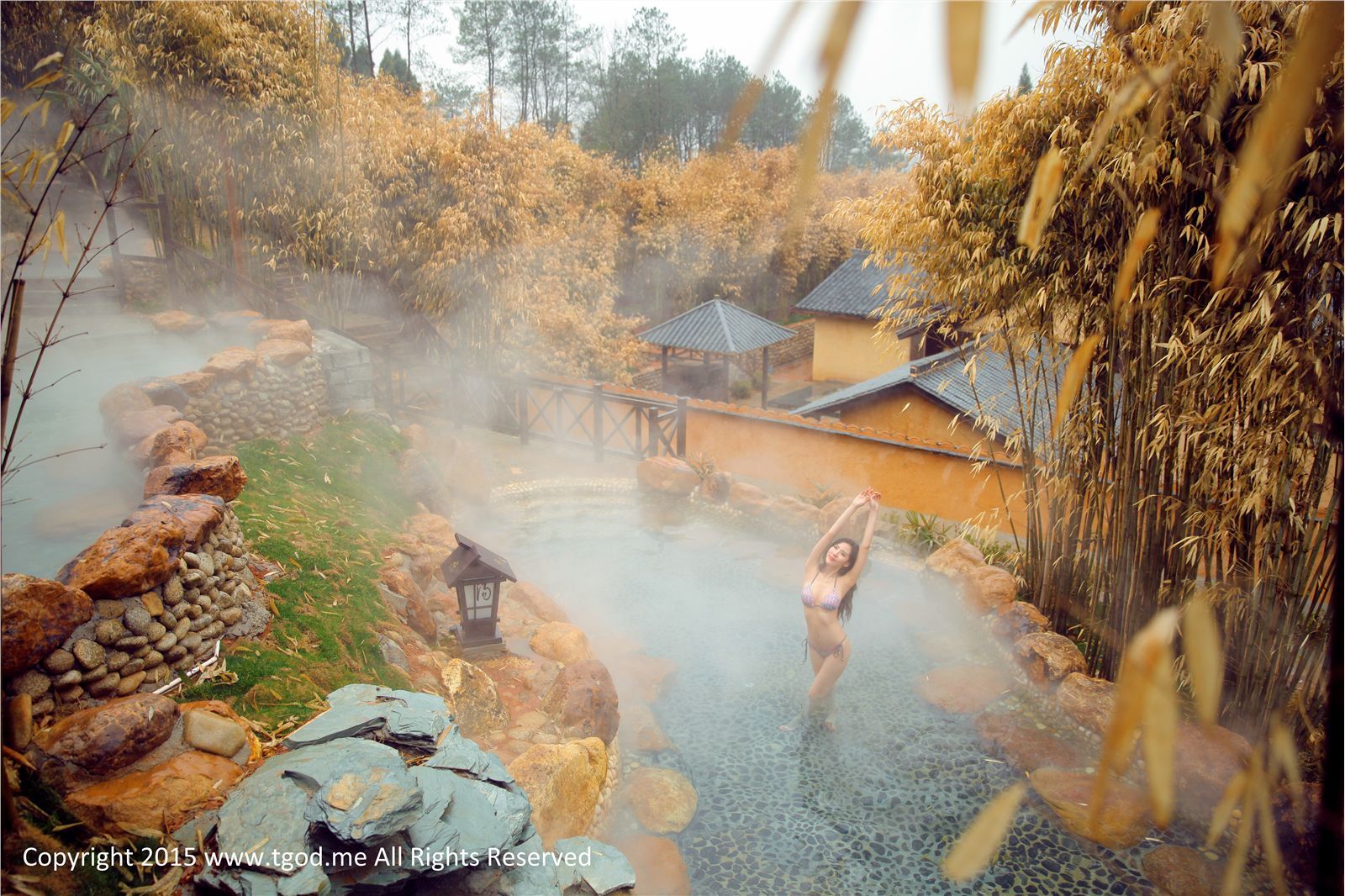 [tgod push goddess] on May 7, 2015, goddess drove to Han Panpan, a forest hot spring in Langkou, Xianning